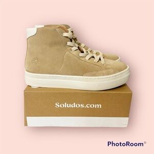 SOLUDOS IBIZA HIGH TOP SNEAKER SAND 7.5 NEW IN BOX